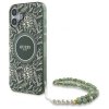 Guess GUHMP16SHCPOFPA iPhone 16 6.1 zielony/green hardcase IML Flowers Allover Electro With Pearl Strap MagSafe